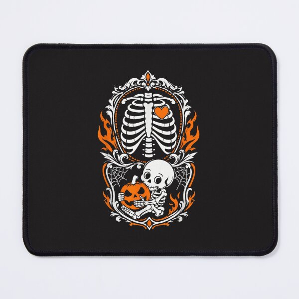 Item preview, Pregnant Skeleton Halloween Pumpkin Maternity Baby Rib Cage Spooky Art designed and sold by kiralynstration.