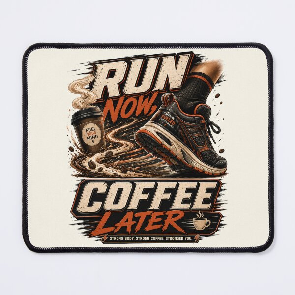 Item preview, Run Now Coffee Later Running Motivation designed and sold by pradeepvisuals.