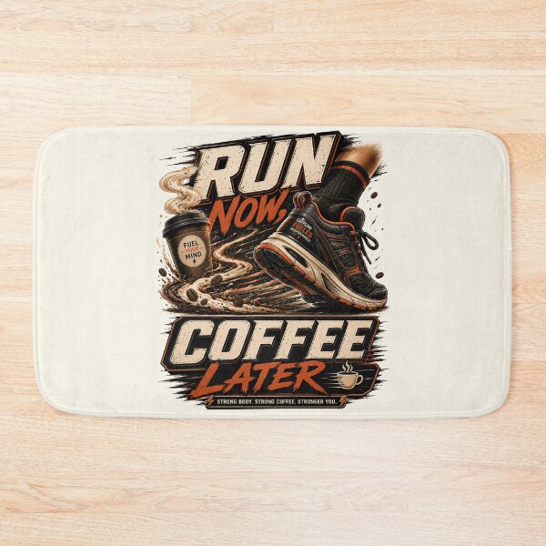 Item preview, Run Now Coffee Later Running Motivation designed and sold by pradeepvisuals.