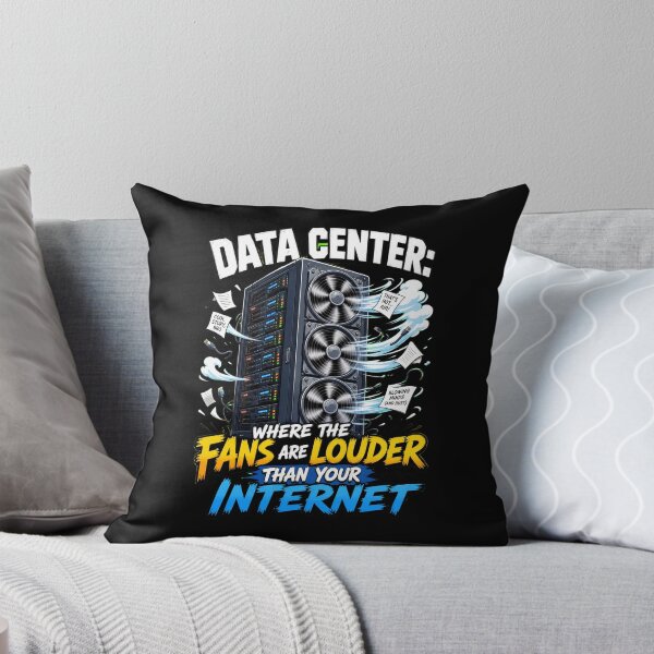 Aperçu de l'œuvre T-shirt « Centre de données : Ventilateurs bruyants » - Humour sur les serveurs informatiques créée et vendue par Uglyandcute.