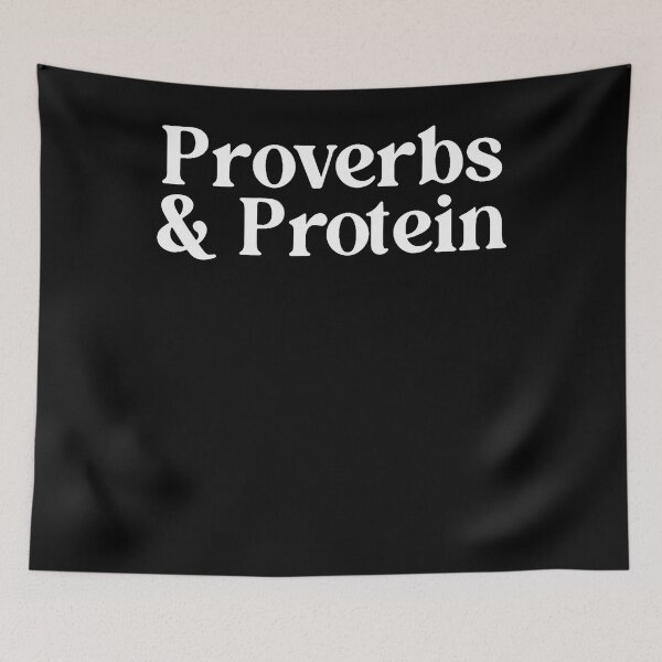 Item preview, Proverbs And Protein Faith Fitness Funny Gym designed and sold by Apparel-Vortex.