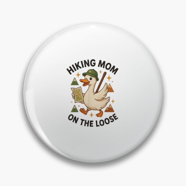 Item preview, Funny Hiking Mom Duck On the Loose Mountain Trail Adventure Graphic designed and sold by kiralynstration.