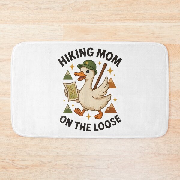 Item preview, Funny Hiking Mom Duck On the Loose Mountain Trail Adventure Graphic designed and sold by kiralynstration.