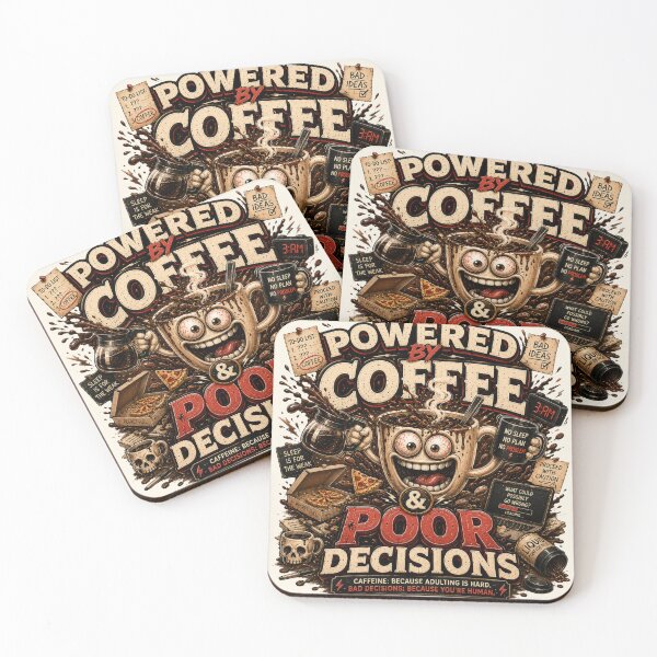 Item preview, Powered By Coffee And Poor Decisions designed and sold by pradeepvisuals.