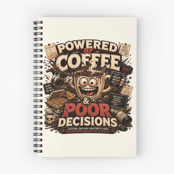 Item preview, Powered By Coffee And Poor Decisions designed and sold by pradeepvisuals.