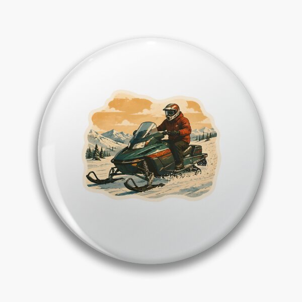 Item preview, Snowmobile Watercolor Illustration designed and sold by ChemicalXShop.