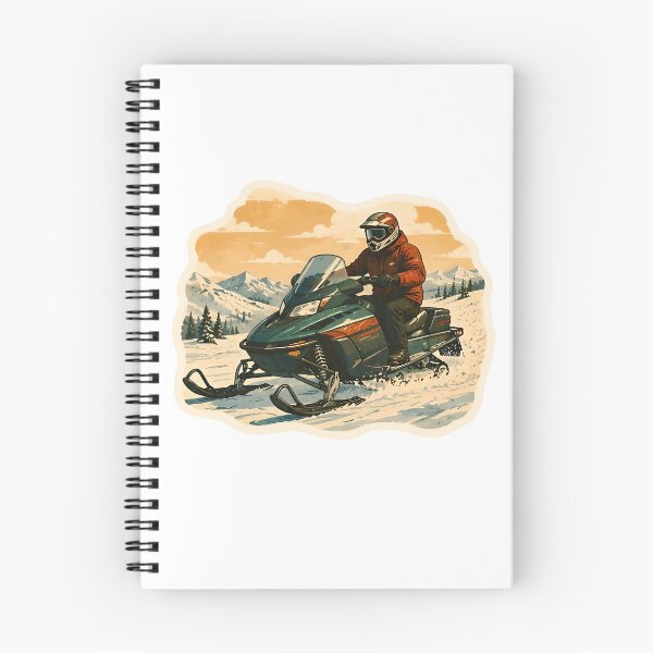 Item preview, Snowmobile Watercolor Illustration designed and sold by ChemicalXShop.