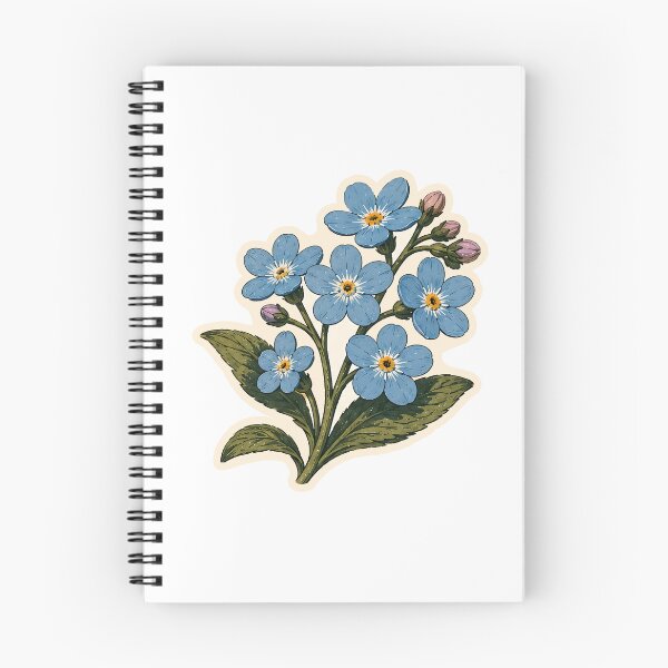 Item preview, Alaska Forget Me Not Flower Watercolor designed and sold by ChemicalXShop.