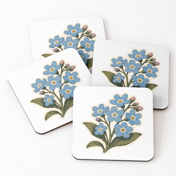 Item preview, Alaska Forget Me Not Flower Watercolor designed and sold by ChemicalXShop.
