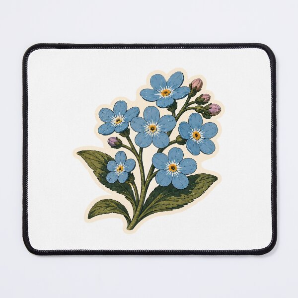 Item preview, Alaska Forget Me Not Flower Watercolor designed and sold by ChemicalXShop.