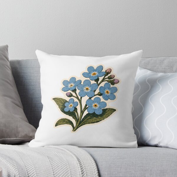 Item preview, Alaska Forget Me Not Flower Watercolor designed and sold by ChemicalXShop.