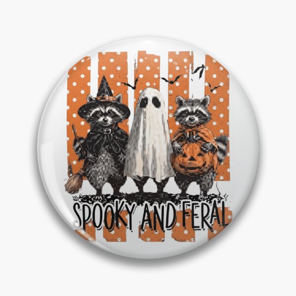 Item preview, Spooky and Feral Cute Ghost Witch Raccoon Trio designed and sold by haitrieuic96.