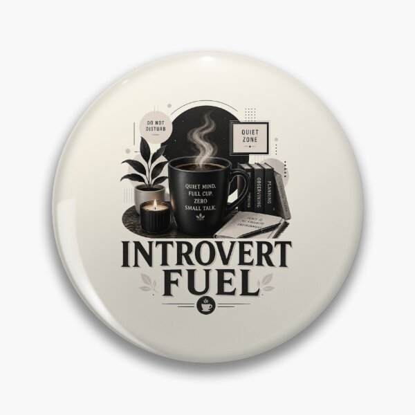 Item preview, Introvert Fuel Coffee Lover Design designed and sold by pradeepvisuals.