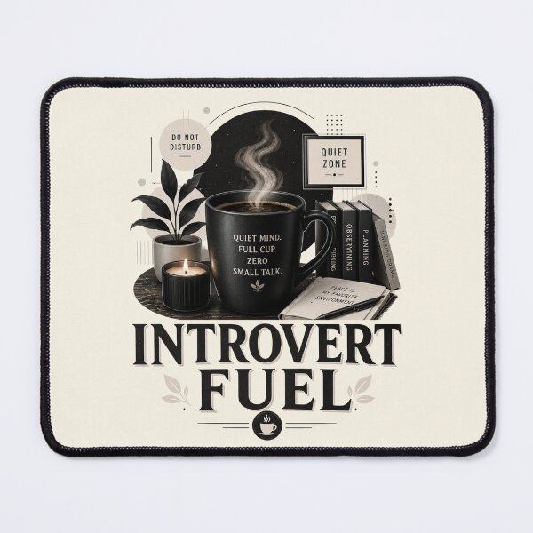 Item preview, Introvert Fuel Coffee Lover Design designed and sold by pradeepvisuals.