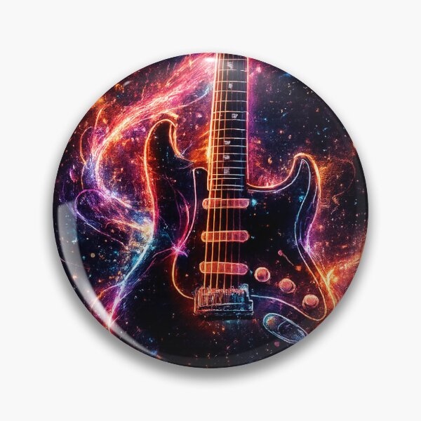 Item preview, Neon Galaxy Electric Guitar Music Art designed and sold by YogiCodeLab.