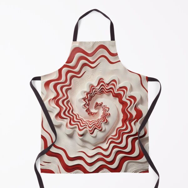 Item preview, Red and White Ruffled Swirls designed and sold by Vicky Brago-Mitchell®.