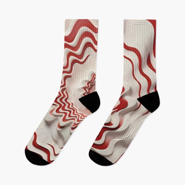 Item preview, Red and White Ruffled Swirls designed and sold by Vicky Brago-Mitchell®.