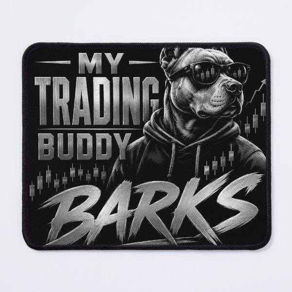Item preview, My Trading Buddy Barks Funny Dog Trader Design designed and sold by PipForgeStudio .