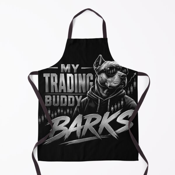 Item preview, My Trading Buddy Barks Funny Dog Trader Design designed and sold by PipForgeStudio .