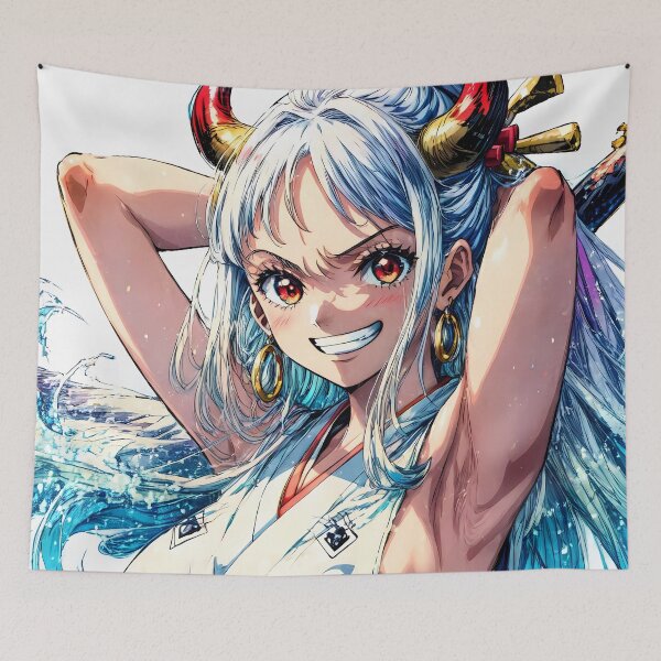 Item preview, Yamato One Piece Mischievous Smile With Horned Kimono Charm designed and sold by BrianRayan.