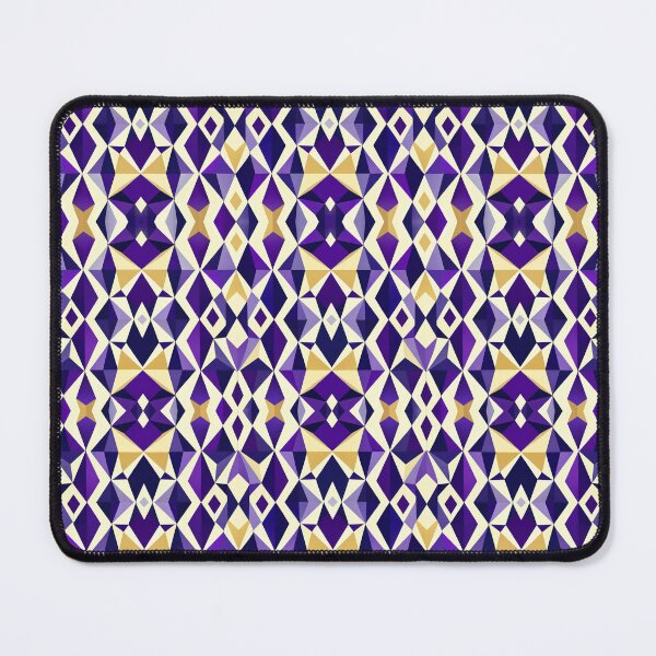Item preview, Geometric Jewel Tone Seamless Pattern in Purple, Gold and Indigo designed and sold by Empty Paradise.