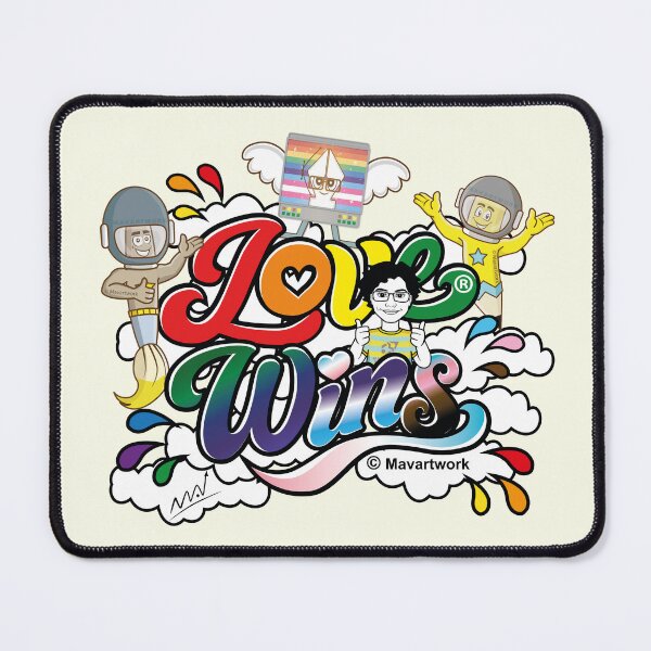 Item preview, Love Wins – Original Rainbow Pride Illustration designed and sold by Mavartwork ® Believe & Create.