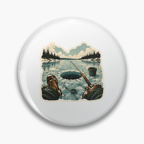 Item preview, Ice Fishing Watercolor designed and sold by ChemicalXShop.