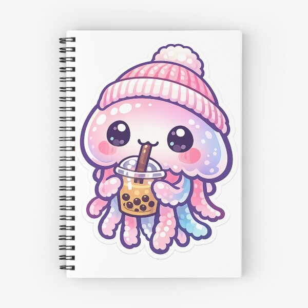 Item preview, Boba Tea Jellyfish Sticker – Kawaii Cozy Winter Art designed and sold by SoftSproutstu.