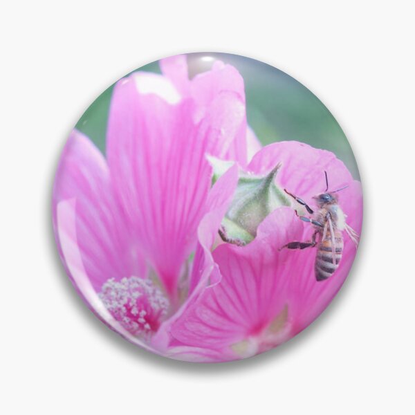 Item preview, Bee on Pink Flower designed and sold by treasacustoms.