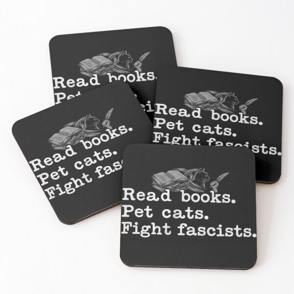 Item preview, Read Books Pet Cats Fight Fascists Vintage Aesthetic designed and sold by haitrieuic96.