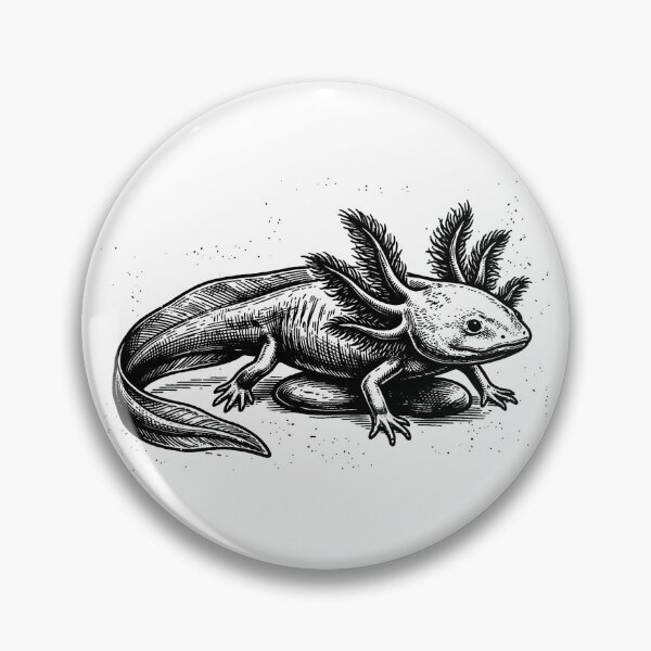 Item preview, Vintage Woodcut Axolotl Illustration designed and sold by DuckOddity.