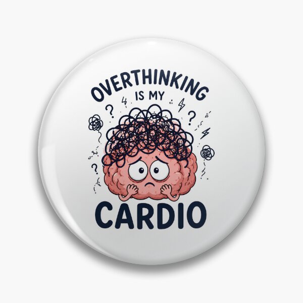Item preview, Overthinking Is My Cardio Funny Brain T-Shirt | Anxiety Humor | Mental Health Meme | Introvert Gift | Cute Overthinker Design designed and sold by 1234saad.
