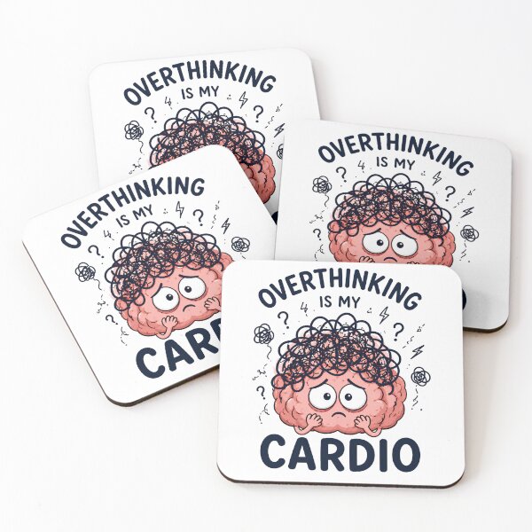 Item preview, Overthinking Is My Cardio Funny Brain T-Shirt | Anxiety Humor | Mental Health Meme | Introvert Gift | Cute Overthinker Design designed and sold by 1234saad.
