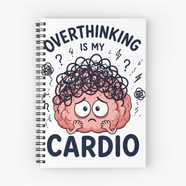 Item preview, Overthinking Is My Cardio Funny Brain T-Shirt | Anxiety Humor | Mental Health Meme | Introvert Gift | Cute Overthinker Design designed and sold by 1234saad.
