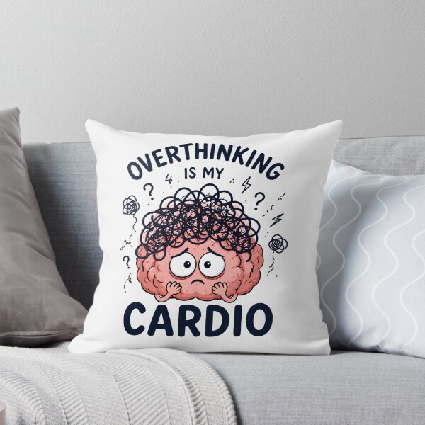 Item preview, Overthinking Is My Cardio Funny Brain T-Shirt | Anxiety Humor | Mental Health Meme | Introvert Gift | Cute Overthinker Design designed and sold by 1234saad.