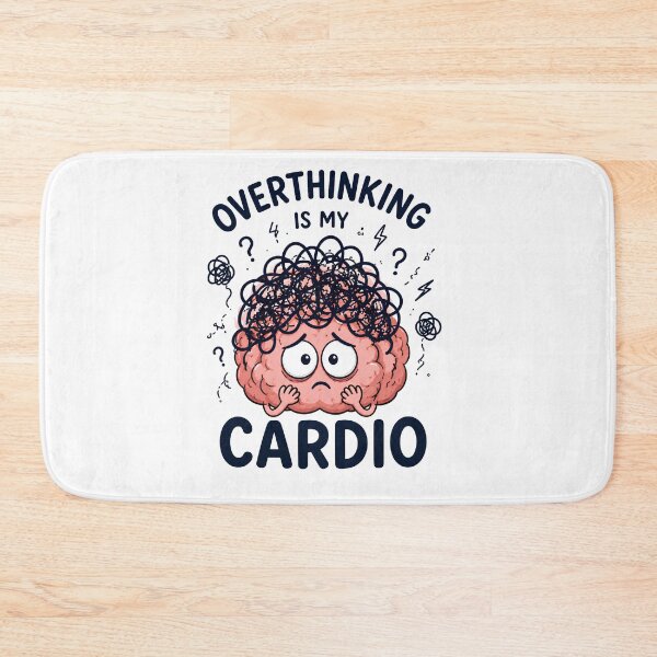 Item preview, Overthinking Is My Cardio Funny Brain T-Shirt | Anxiety Humor | Mental Health Meme | Introvert Gift | Cute Overthinker Design designed and sold by 1234saad.