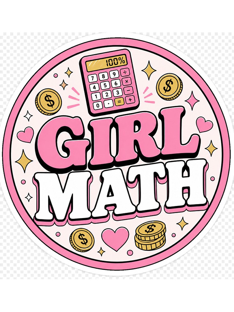 Thumbnail 4 of 4, Samsung Galaxy Phone Case, Girl Math Sticker designed and sold by RedRubyBubble.
