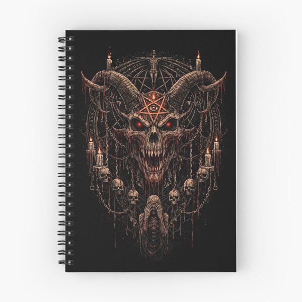 Item preview, Infernal Skull Ritual – Demonic Horned Occult Horror Art designed and sold by PghArt.