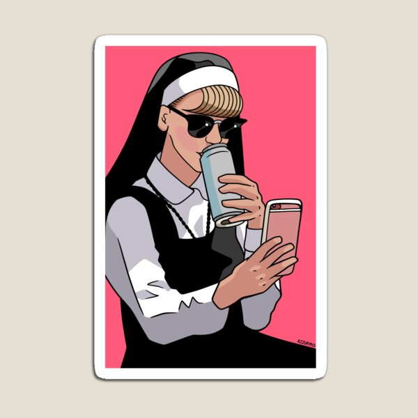 Aperçu de l'œuvre Nonne coquine créée et vendue par azzurroarts.