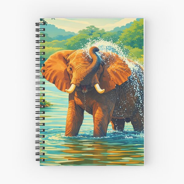 Item preview, African Elephant Retro Style Digital Animal Art designed and sold by kakarikihill.