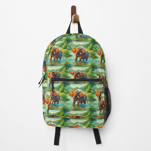 Item preview, African Elephant Retro Style Digital Animal Art designed and sold by kakarikihill.