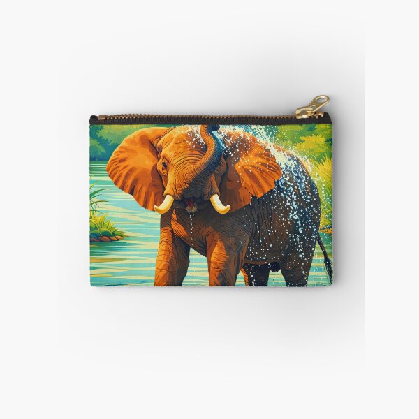 Item preview, African Elephant Retro Style Digital Animal Art designed and sold by kakarikihill.