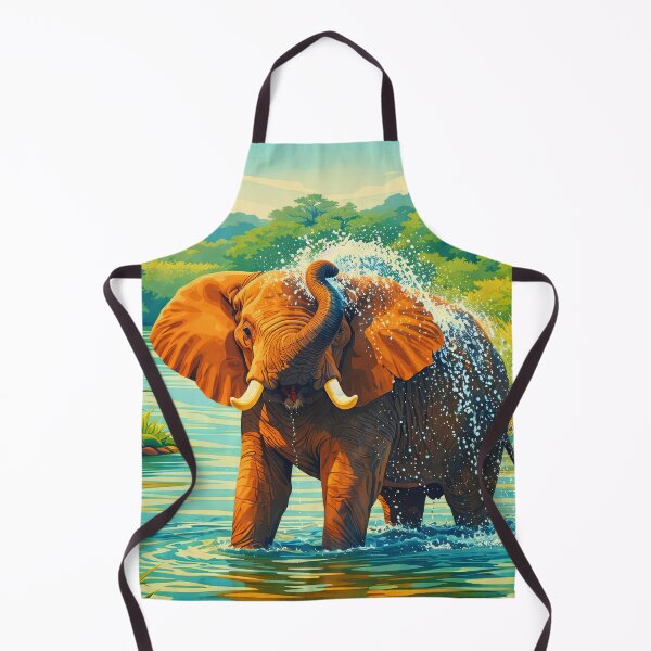 Item preview, African Elephant Retro Style Digital Animal Art designed and sold by kakarikihill.