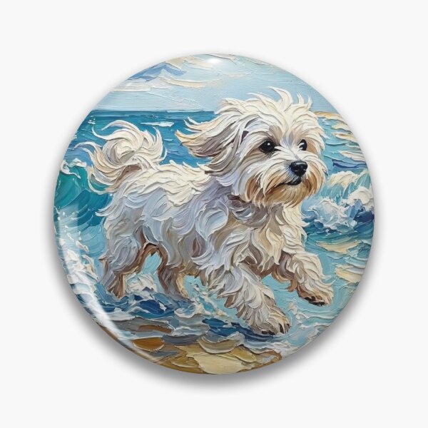 Item preview, Beach Days - Maltese designed and sold by AjaTrier.