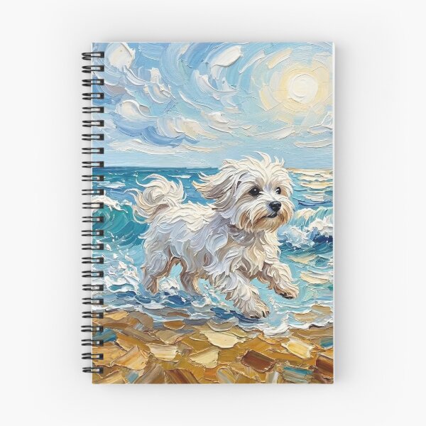 Item preview, Beach Days - Maltese designed and sold by AjaTrier.