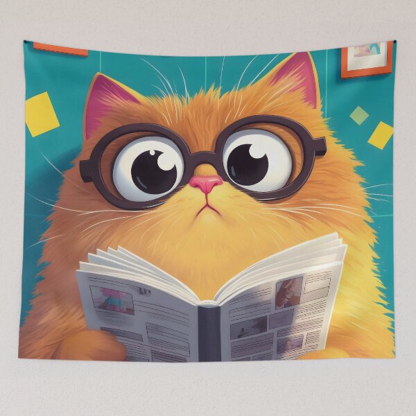 Item preview, Ragdoll cat funny toilet newspaper bathroom humor cute cartoon designed and sold by juniorcastros.
