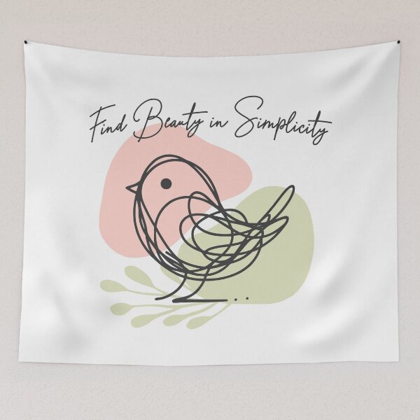Item preview, Find Beauty in Simplicity Minimalist Bird Line Art Cottagecore Design designed and sold by Sachie's Studio.