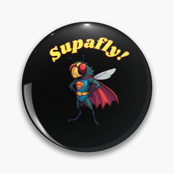 Item preview, Supafly the Superhero Housefly - Funny Insect Lover Graphic for T-Shirts & Stickers designed and sold by SpokeBender.
