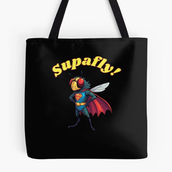 Item preview, Supafly the Superhero Housefly - Funny Insect Lover Graphic for T-Shirts & Stickers designed and sold by SpokeBender.