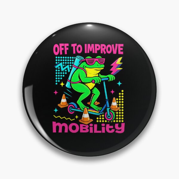 Item preview, Off To Improve Mobility Funny Retro Fitness Frog Design designed and sold by MiALopezArt.